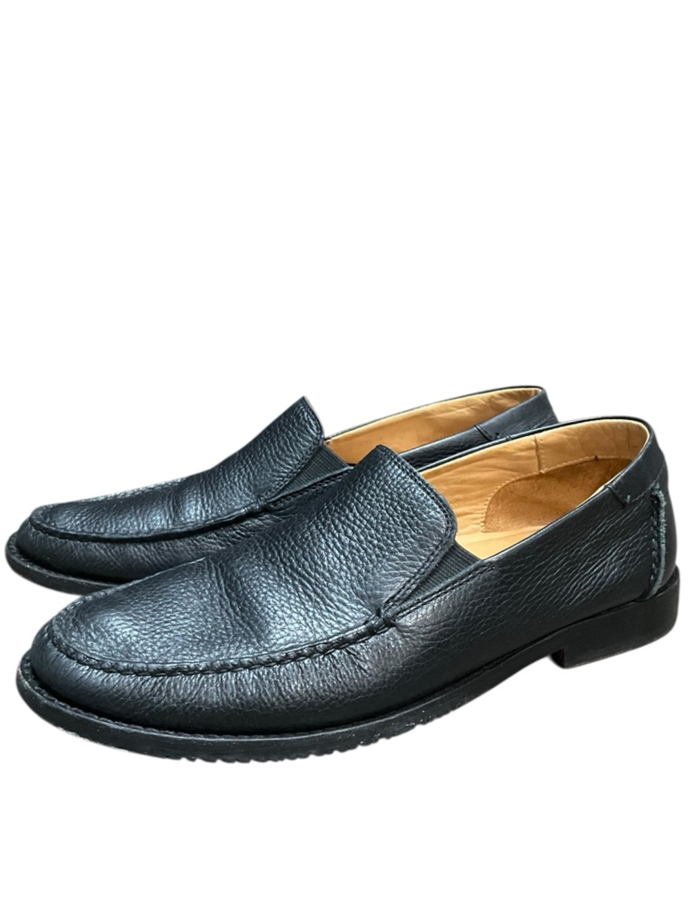 Tommy Bahama Men's Black Leather Slip-On Loafers Size 9.5